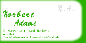 norbert adami business card